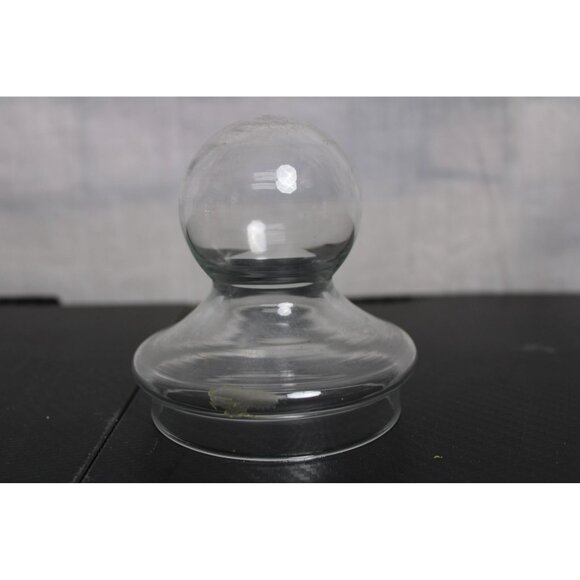 Vintage Apothecary Glass Jar w/Glass Top - Picture 3 of 6